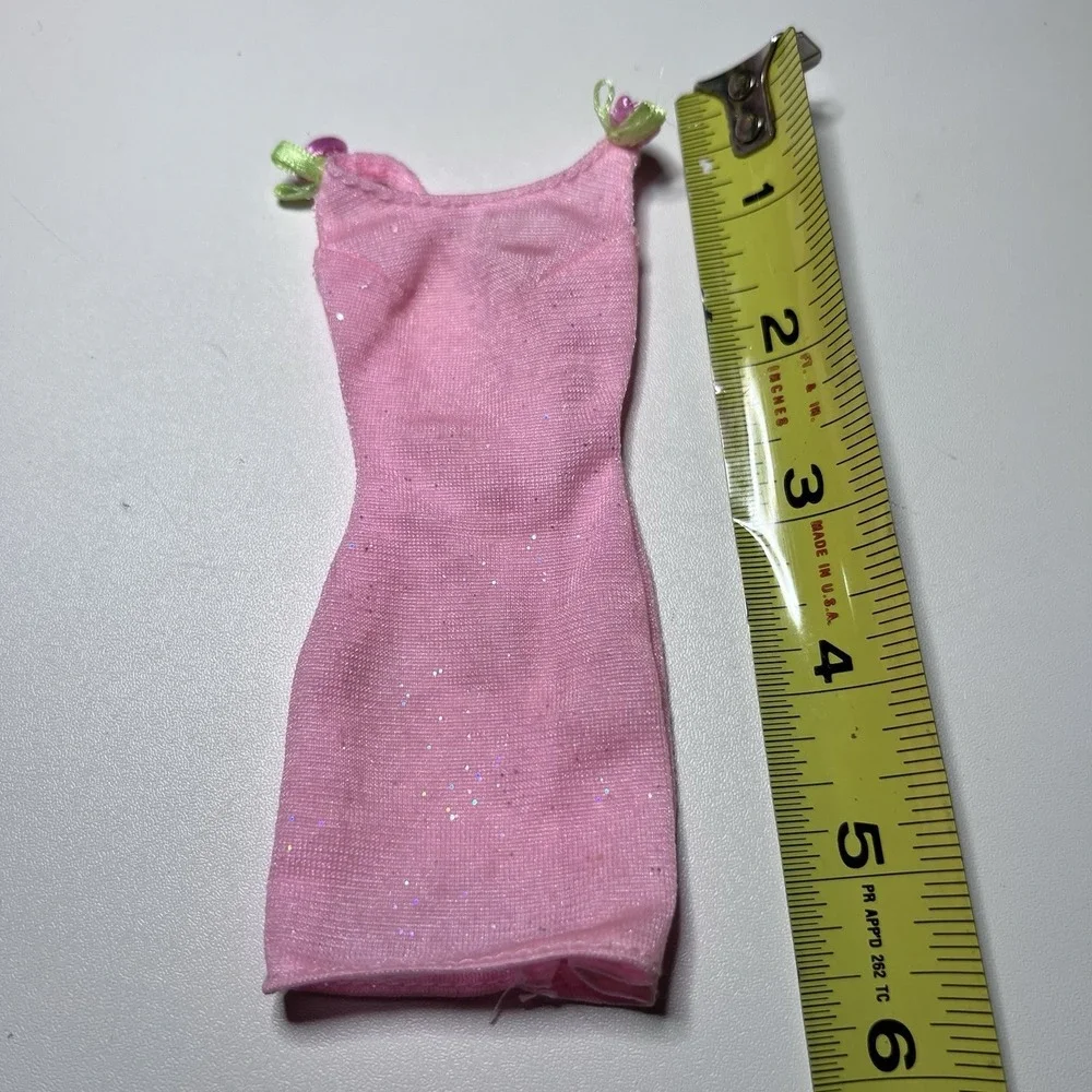 Vtg Barbie Doll Rose‎ Pink Slim Dress